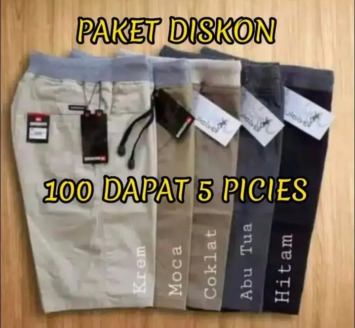 ( Paket Promo Hemat 100 RB Dpt 5 Pcs ) Celana Pendek Chinos Dewasa Distro Premium Santai Nyaman Shorts outfit