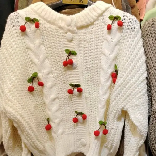 sweeter rajut import motif ceri tempel 0