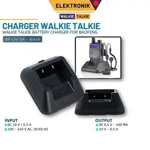 Charger HT Walkie Talkie Battery Charger for Baofeng BF-UV-5R Model CH-5R Baterai Pengganti Adaptor Plug EU Siap Pakai