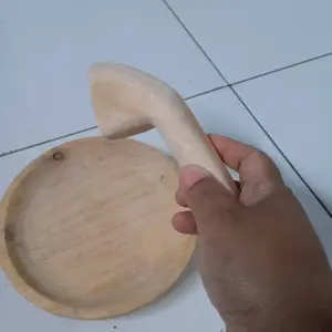 Cobek Kayu Uleg kayu 1 Set Kayu Pinus