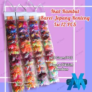 Karet Jepang Renceng Renteng 12PCS Siap Jual Eceran Random Murah Kucir Cina Mainan Titip Warung
