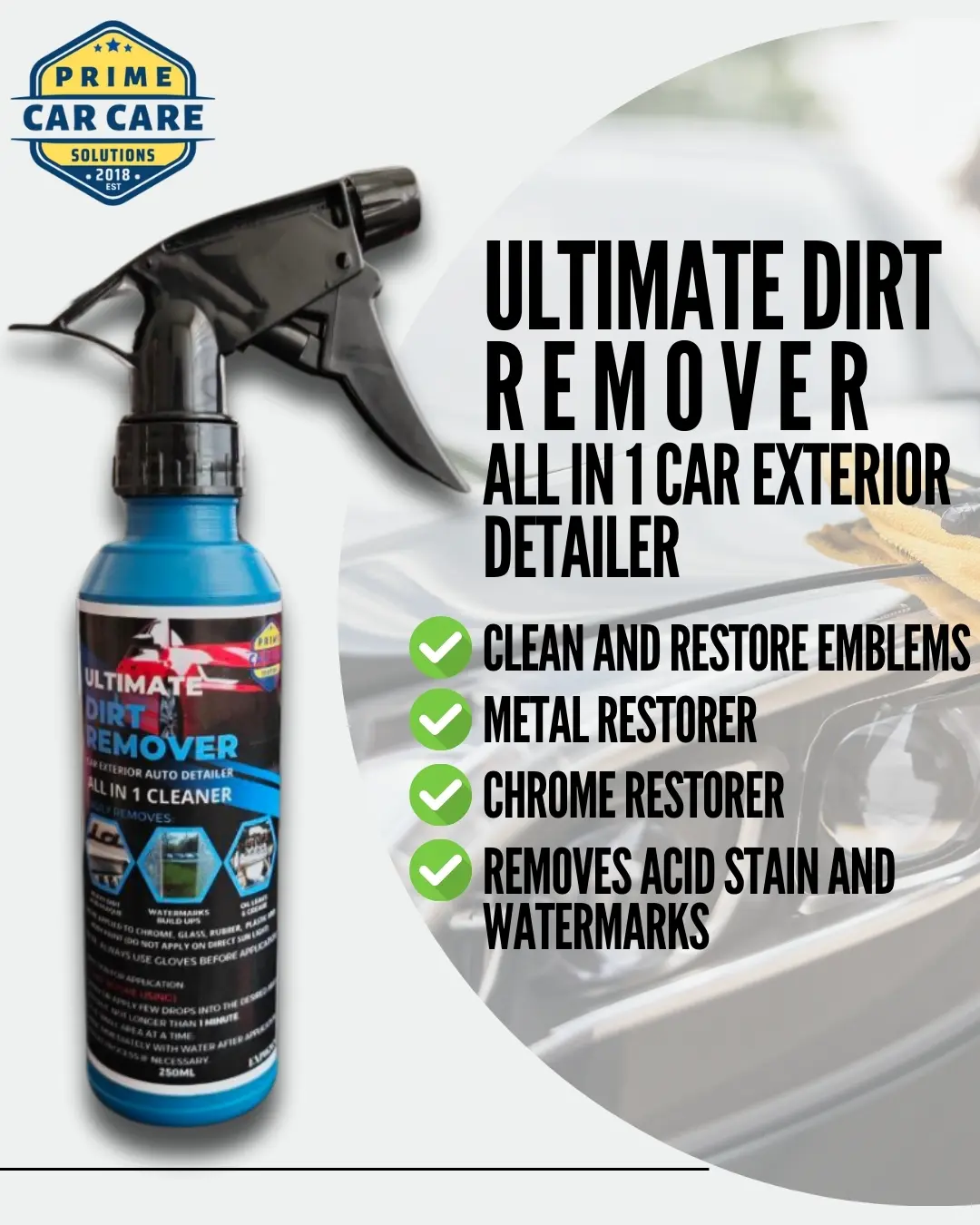 Ultimate Dirt Remover Metal Restorer Car Exterior Detailer, Emblem Restorer