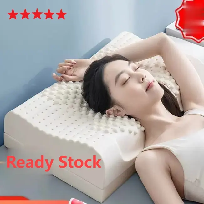Latex Pillow Orthopedic bantal Tidur Kesehatan Neck Cervical SnoreLess Cervical Lateks Mengurangi Potensi Mendengkur