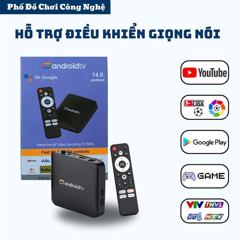  Box TiVi Android H96 Max - Điều Khiển Giọng Nói - Kết Nối Wifi - Android 12 - Có Bluetooth 