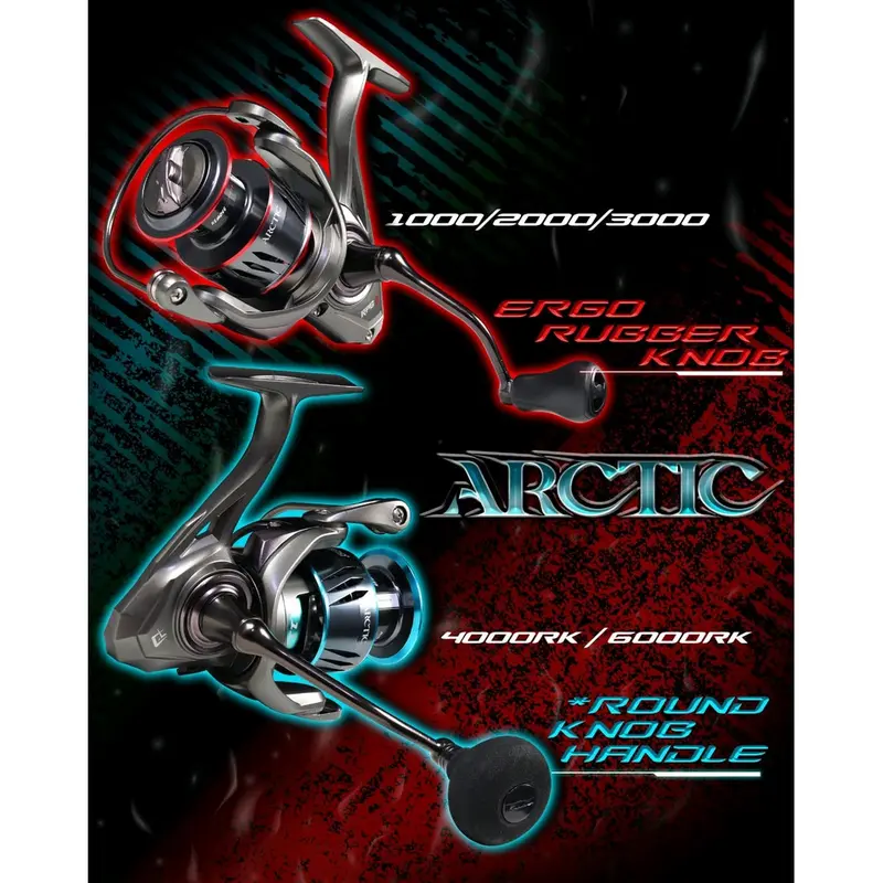 Reel Spinning Daido Arctic 1000 s/d 6000 PH (Power Handle) + FREE DRAG KNOB 2