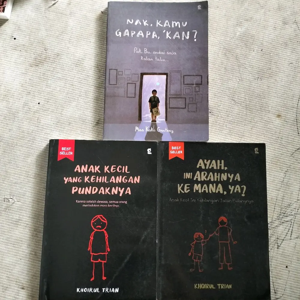 PAKET 3 BUKU / NAK KAMU GAPAPA KAN? / ANAK KECIL YANG KEHILANGAN PUNDAKNYA / AYAH INI ARAHNYA KE MANA YA? / SURAT YASIN