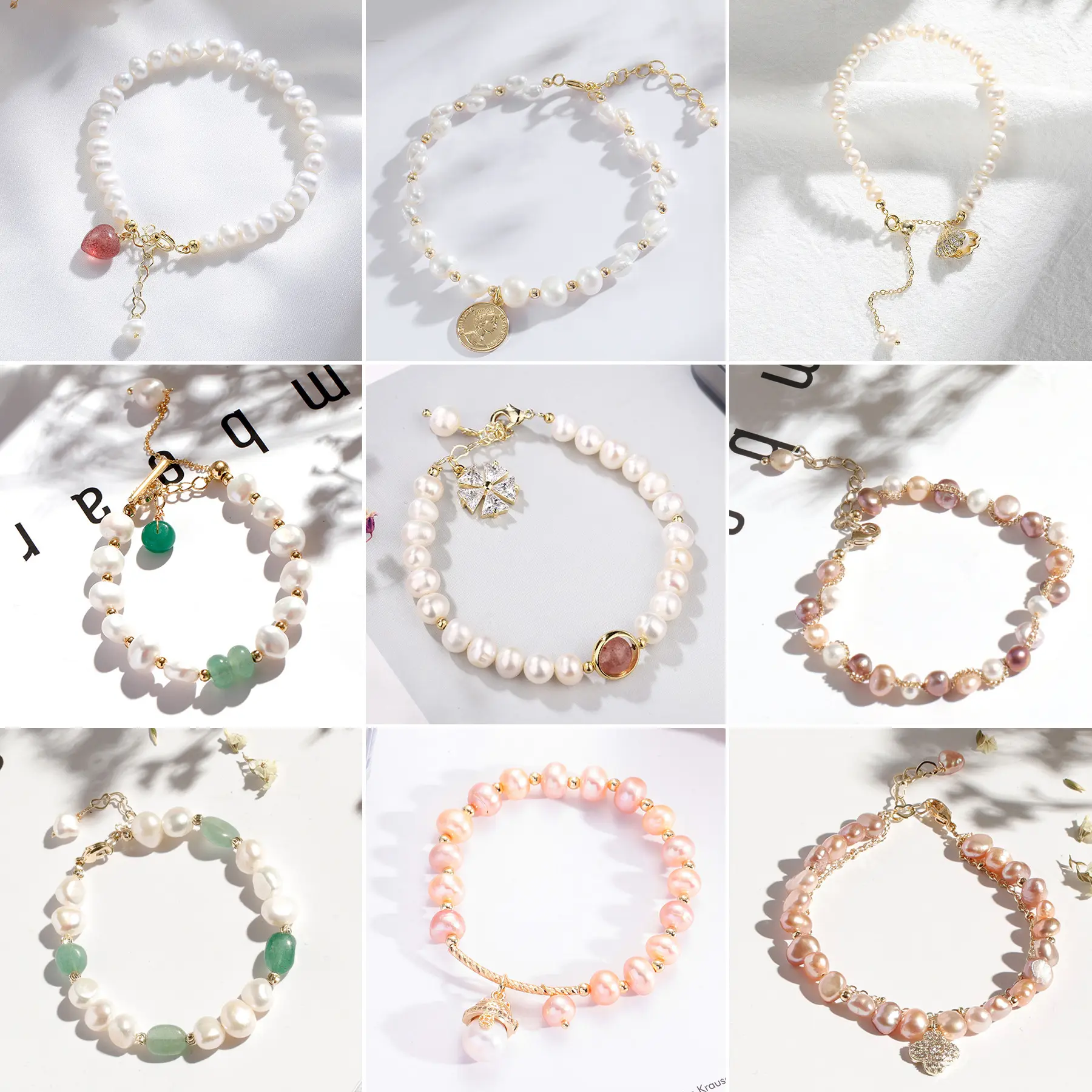 Freshwater pearl bracelet for women, light luxury pearl bracelet