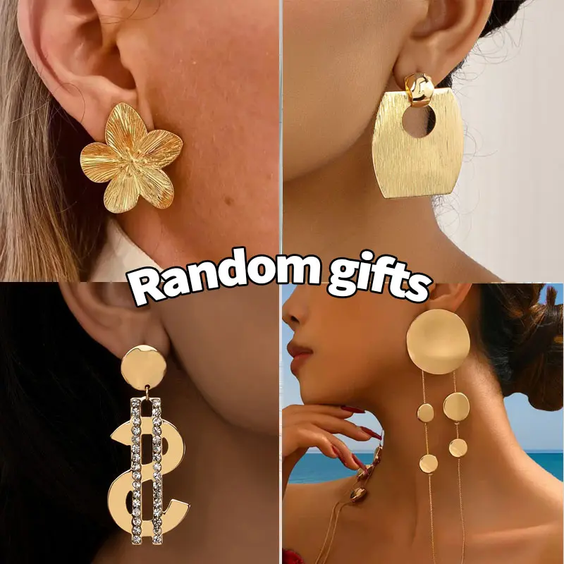 ZYHT Gift Earrings Random Gift (Purchased separately and not shipped)-F001