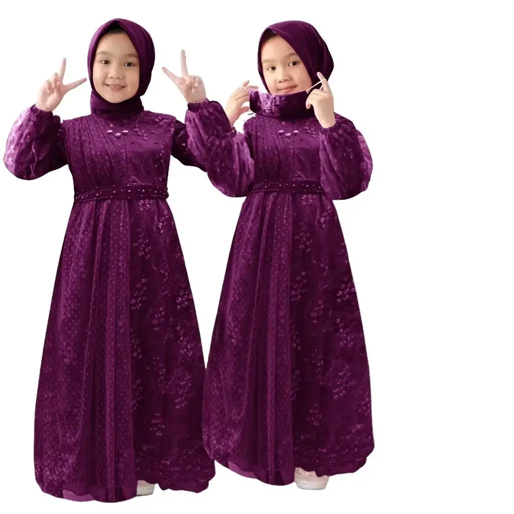 GAMIS ADILA KID / TIDAK ADA JILBAB / TIDAK ADA MASKER  3-12 TAHUN / GAMIS ANAK / PAKAIAN MUSLIM ANAK / PAKAIAN MUSLIM ANAK PEREMPUAN Cantik Baju Gaun Lembut Mutiara Nyaman  Tile Panjang Variasi Dress Tanggung Setelan Remaja Lebaran