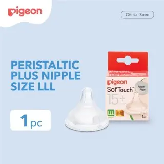 PIGEON Baby Dot Peristaltic Plus Nipple Botol Susu Wideneck isi 1/2/3 pcs