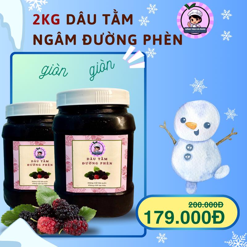 2kg Dâu Tằm Ngâm Đường Phèn dạng lỏng nguyên trái Siro Syrup - Tết