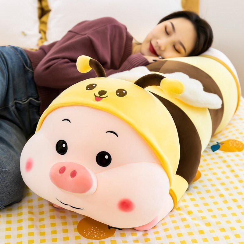 Gấu Bông Heo Ong Vàng Cánh Tiên Cao Cấp Siêu Cute Siêu Dễ Thương Vải Miniso Co Giãn 4 Chiều Bông Gòn 7D Mềm Mịn