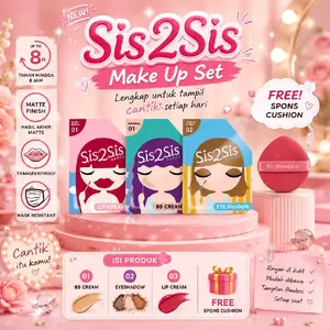 PAKET MAKE-UP BPOM 3IN1 FREE SPONS CUSHION
