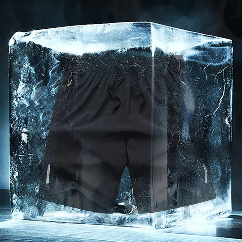 [Gz] Loose Fit Shorts Men Summer Shorts Comfortable and Stylish Men's Ice Silk Shorts for Exercise and Casual Wear