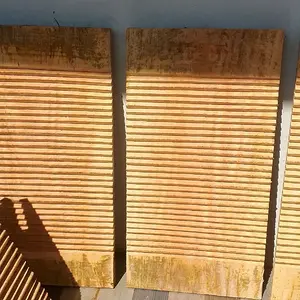 Papan Cuci Baju 34x60x3cm Kayu Natural untuk Pembersihan Pakaian