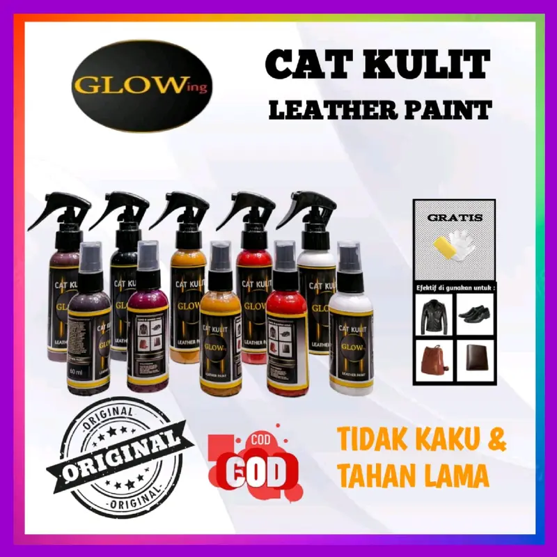 Cat Kulit Sepatu pembersih Repaint Canvas Cat jaket kulit tas Glowing Leather Paint Acrylic Rubber CatMidsole Rubber Boost Cat repaint kulit jok sofa bahan beludru shoe 100ml 60ml 0
