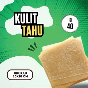 KULIT TAHU TAWAR 10X10 ISI 40 PCS HALAL TEKSTUR LENTUR UNTUK EKADO,HEKENG,LUMPIA UDANG
