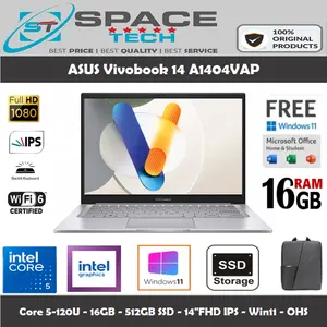 ASUS Vivobook 14 A1404VAP Core 5-120U 16GB 512GB 14"FHD IPS W11 OHS