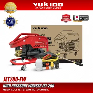 YUKIDO Jet Cleaner JET200-FW High Pressure Washer 200 BAR 700 Watt Mesin Cuci Steam Mobil Motor Kualitas Jepang Original Garansi