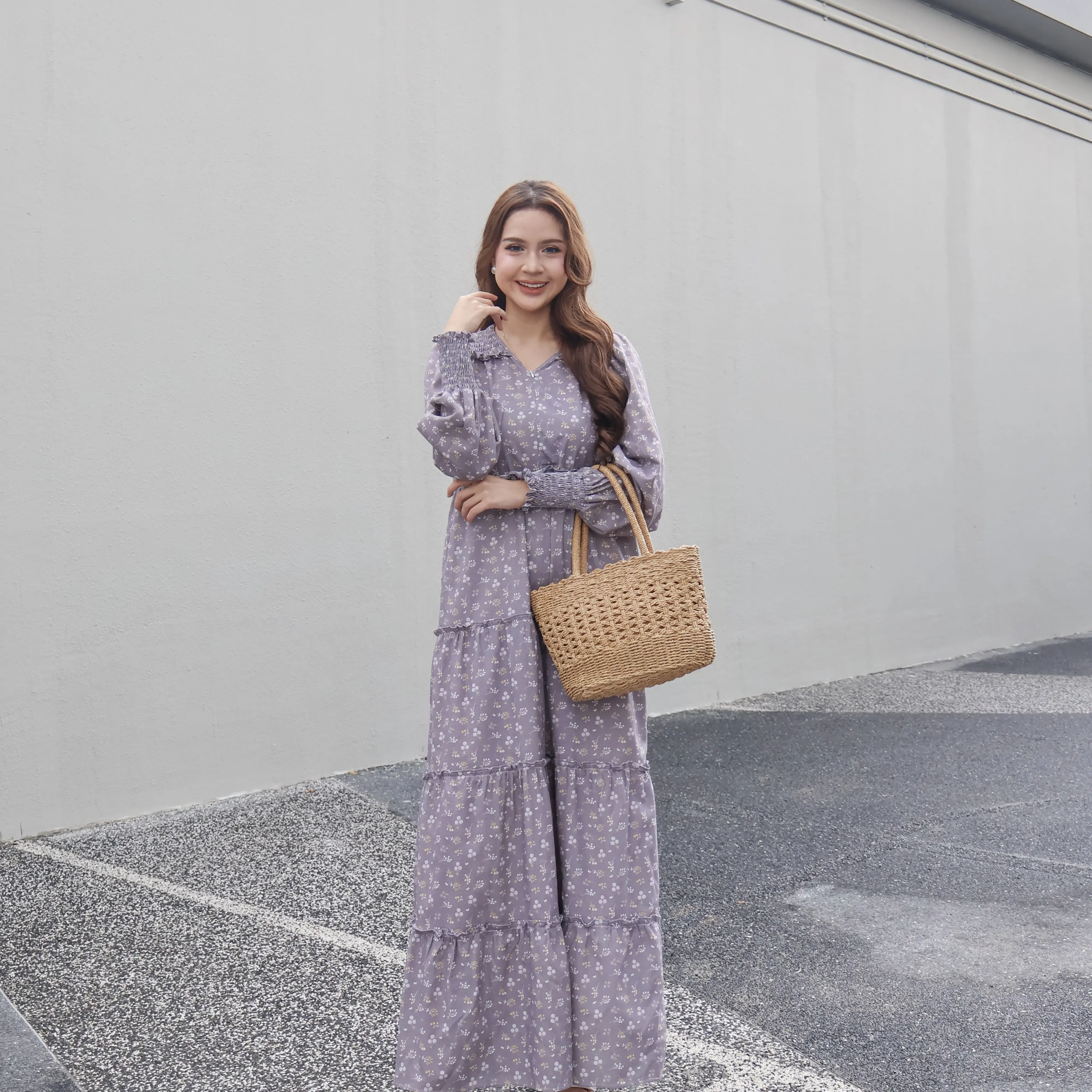 TheBubblyGem Velle Dress Collection - Available in 3 Prints Casual Flowy bridesmaid dresses v  neck