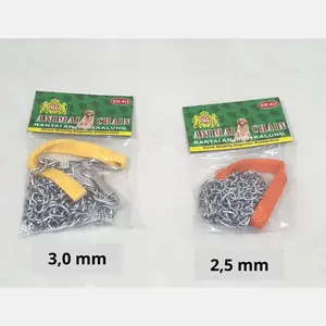 Kalung rantai tali anjing 2.5mm / 3mm / rantai hewan stainless panjang