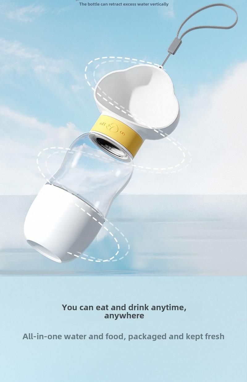 Product Introduction of One-touch water dispenser, portable pet water cup for feeding dogs and cats, outdoor portable water bottle, leak-proof design, lightweight and durable, essential water feeder for dog walking 6