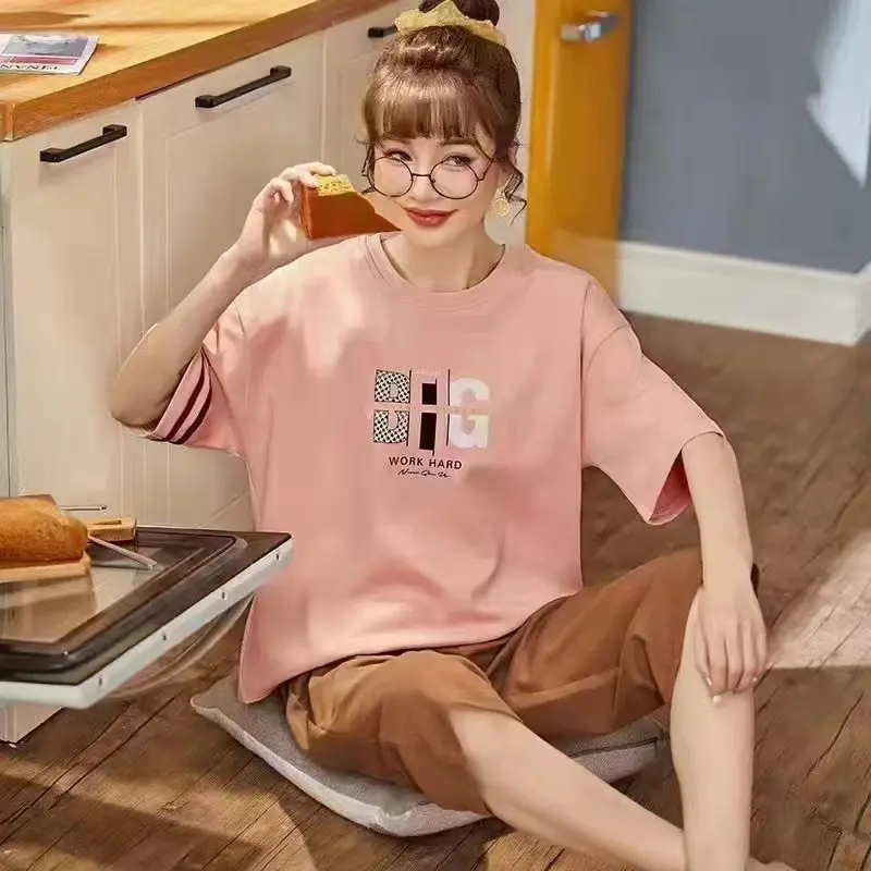 Setelan baju tidur wanita import model 7/8 2
