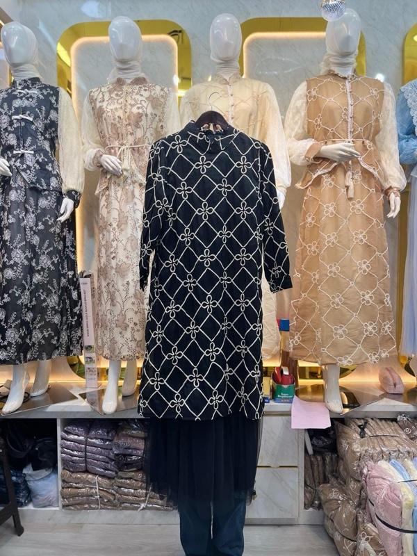 FLASH SALE GAMIS SERIES LEBARAN VIRAL IVORY BUTTER INNER OUTER TERLARIS 2026 Muslim Dress Mewah