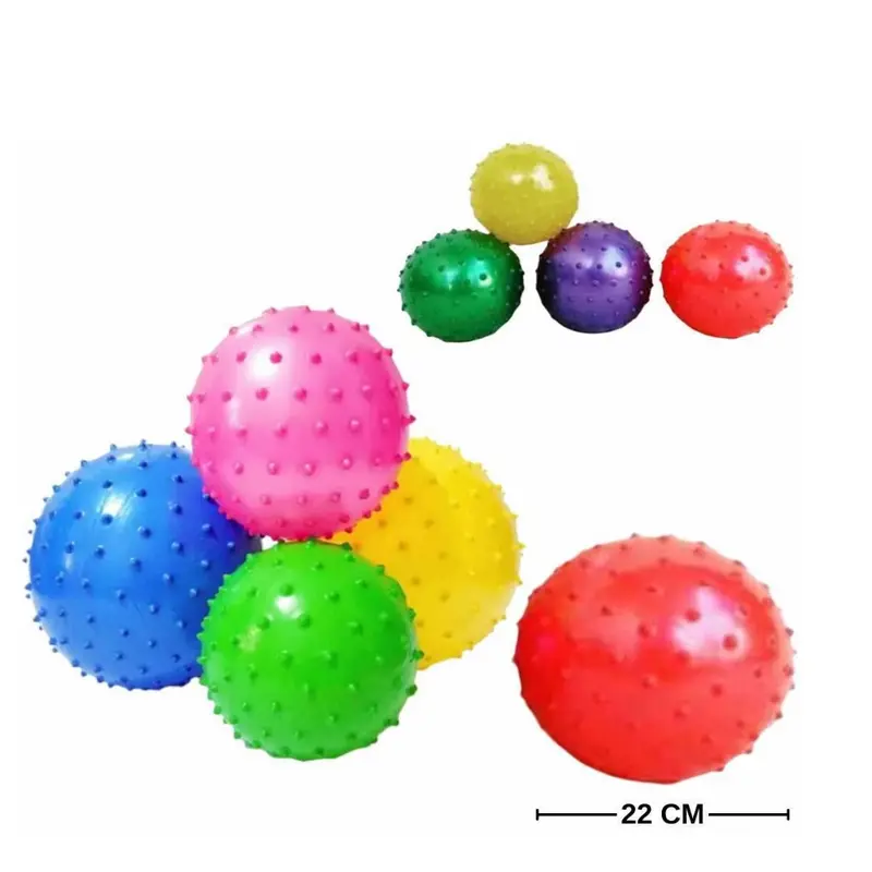 Mainan Anak Bola Karet Warna Warni Diameter 22cm 3