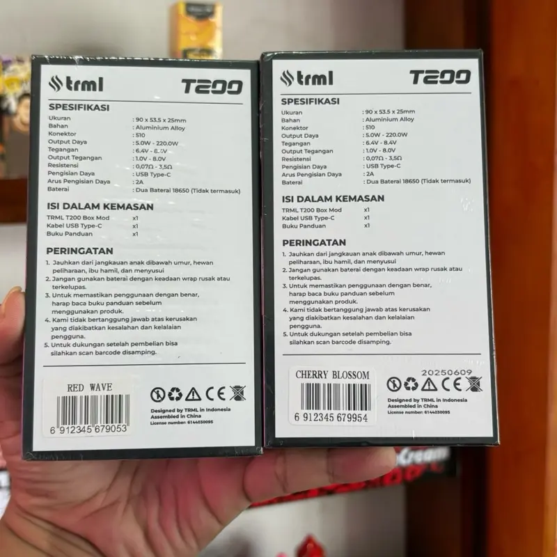 Mesin Printer trml T200- Red wave & Cherry Blossom Pink
