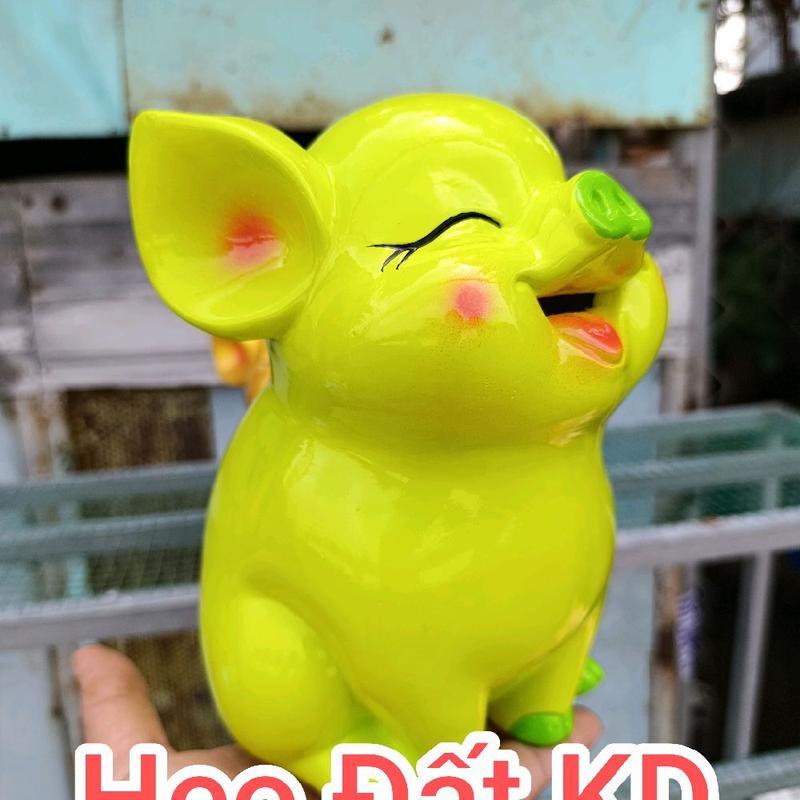 Heo tiết kiệm : Heo Cười lung linh , ống heo tiết kiệm lỗ miệng may mắn chất liệu Thạch Cao , heo đất, lợn đất, heo đất Khánh Duy, ống heo tiết kiệm đựng tiền , chứa 800 tờ Ống Tiết Kiệm lợn tiết kiệm KD 5