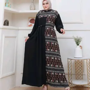 Gamis Tsabina Motif Gamis Matt Cringkle Terbaru Busui Tali Airflow