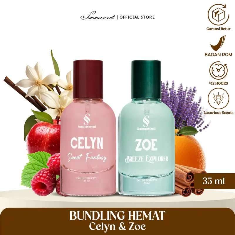 [Top Live] Bundle Hemat Parfum Celyn Sweet Fantasy & Zoe Breeze Explorer 35ML EDT 0