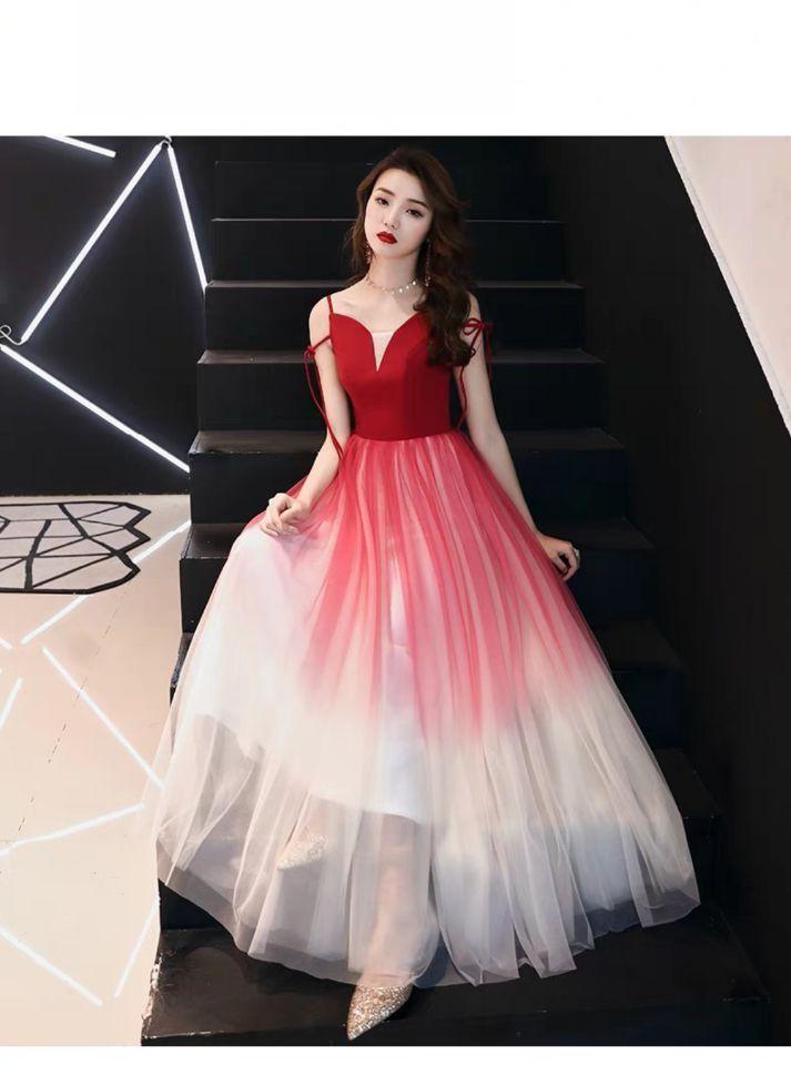Product Introduction of Gradient Evening Dress Women's Long 2024 New Annual Meeting Host Ladies Banquet Dress Noble Elegant Slimming 18