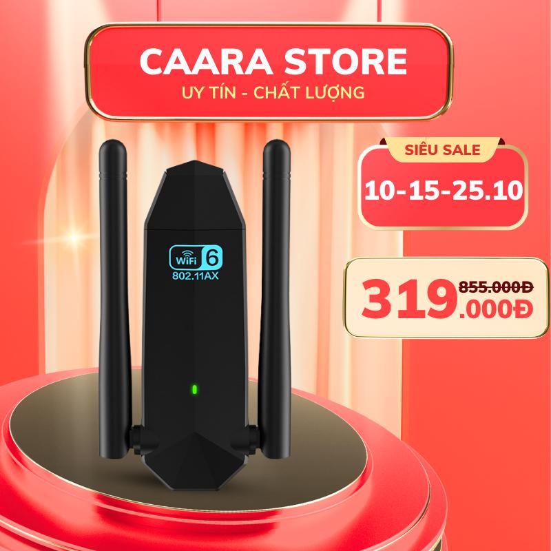 Usb Wifi Cho PC Laptop Tốc Độ 1800Mbps 2 Râu Không Dây Băng Tần Kép 2.4Ghz 5Ghz Thu Sóng Wifi Chuẩn Wifi6 802.11AX