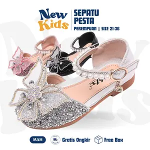 NEWKIDS Sandal Sepatu Anak Perempuan Pesta Model Baru Pink Hitam Putih Size 21 35 Type MAH