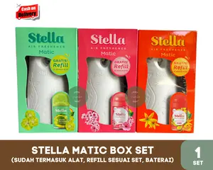 (KHUSUS PULAU JAWA BALI) STELLA MATIC BOX SET (Sudah Termasuk Alat, Refill, Baterai) - Pengharum Ruangan Otomatis Pengharum Kamar