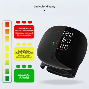 Large Screen LED Wrist Type Blood Pressure Monitor Fast Measurement Digital Tensiometer BP Tonometer Heart Rate USB Rechargeable
