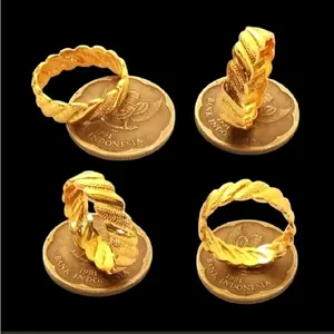 Cincin Koin 91 Asli Rings Kombinasi Pasir Mewah Elegan Dengan Desain Unik Dan Tampilan Mewah