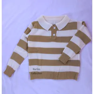 NURFAZ COLLECTION - Sweater Blaster Kancing Rajut Anak Perempuan Usia 2-12tahun / Atasan Anak Cewe Korean Style / Baju Rajut Anak / Baju Couple Ibu Dan Anak