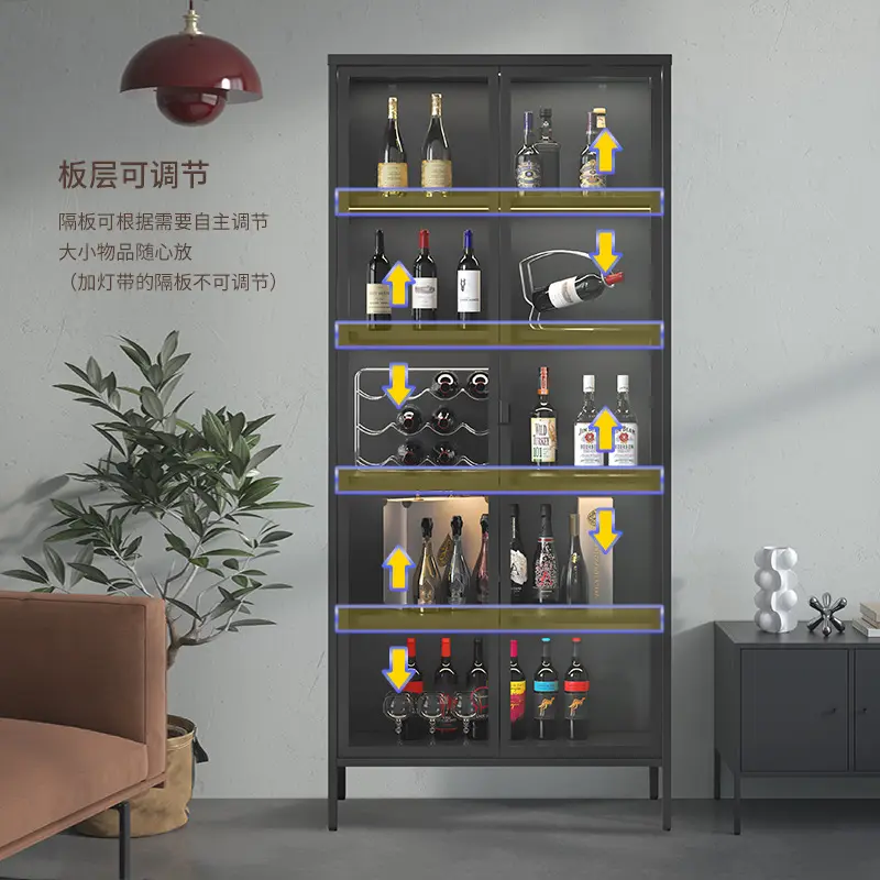 Figure glass display cabinet household light luxury bookcase animation ornament collection display cabinet