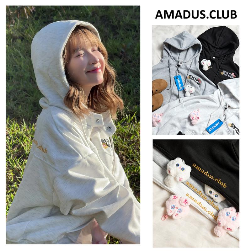 [TẶNG GẤU] Áo Hoodie Zip BOXY cúc bấm nỉ 2 da thêu có túi trong UNISEX NAM NỮ - HDB07