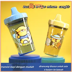 HIPPOLAND Botol Minum Anak Bayi Training Cup 300ml Gelas Anti Tumpah Bocor Tempat Minum Anak BPA FREE Lucu Cewe Cowo 457