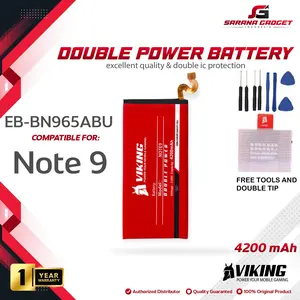 VIKING Baterai Double Power Compatible for Samsu Galaxy Note 9 N960F N960 EB-BN965ABU Batre Batrai Battery