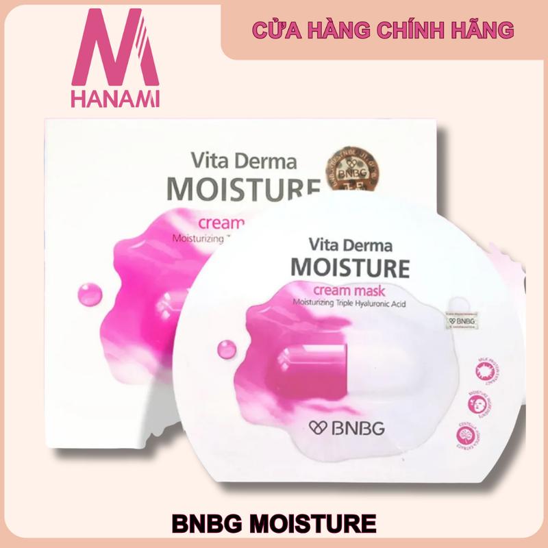 Mặt Nạ Kem Dưỡng Da Ẩm Mịn, Giúp Da Trắng Hồng BNBG Vita Derma Moisture Cream Mask 30ml