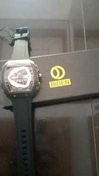 Product Review of 【003Harga telah diganti, cepat beli】BIDEN Jam Tangan Pria Anti Air Olahraga Multifungsi Tali Silikon Pria Jam Tangan Cowok Original YNR028 from i**z 0