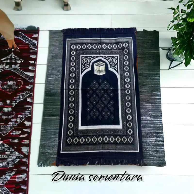 SAJADAH NURTEX SPIGEL WHITE/ BAHAN LEMBUT HALUS / Ukuran 70x110cm / SAJADAH OLEH-OLEH HAJI DAN UMROH / BISA JUGA BUAT TAHLILAN Tebal Muslim Motif Turki Bulu Rumbai 2