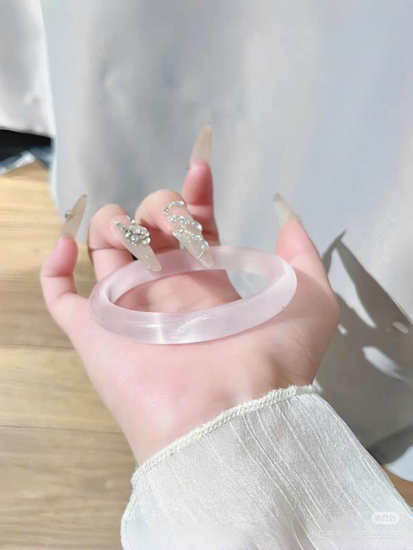 Vòng Tay Đá Thiết Kế Đá Tinh Cao 3 Màu Sáng Long Lanh Nữ Tính Dành Cho Nữ cân nặng 46-60kg