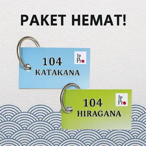(104) FLASHCARD HIRAGANA DAN KATAKANA, KARTU MENGHAFAL CEPAT, HIRAGANA CARD, KATAKANA CARD, BAHASA JEPANG