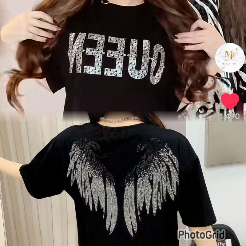 Kaos Oversize Blink Blink Cotton Top - mini dress katun - Wanita 8